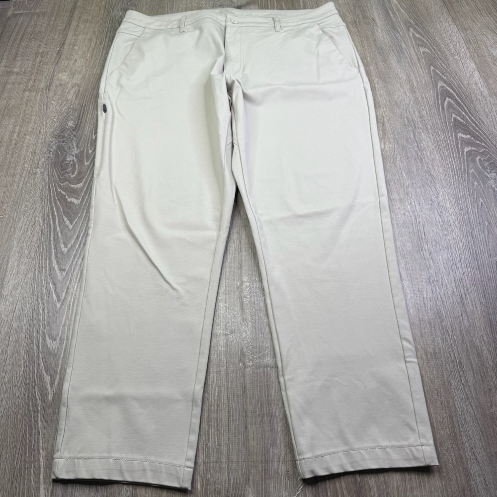 BYLT Mens Ivory Stretch Premium Basics Everyday 2.0 Slim Fit Chino Pant Size 40